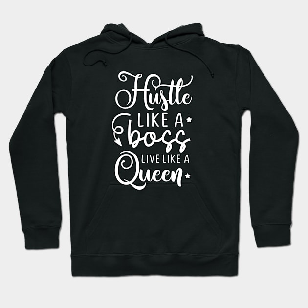 hustle like a boss Hoodie by lumenoire